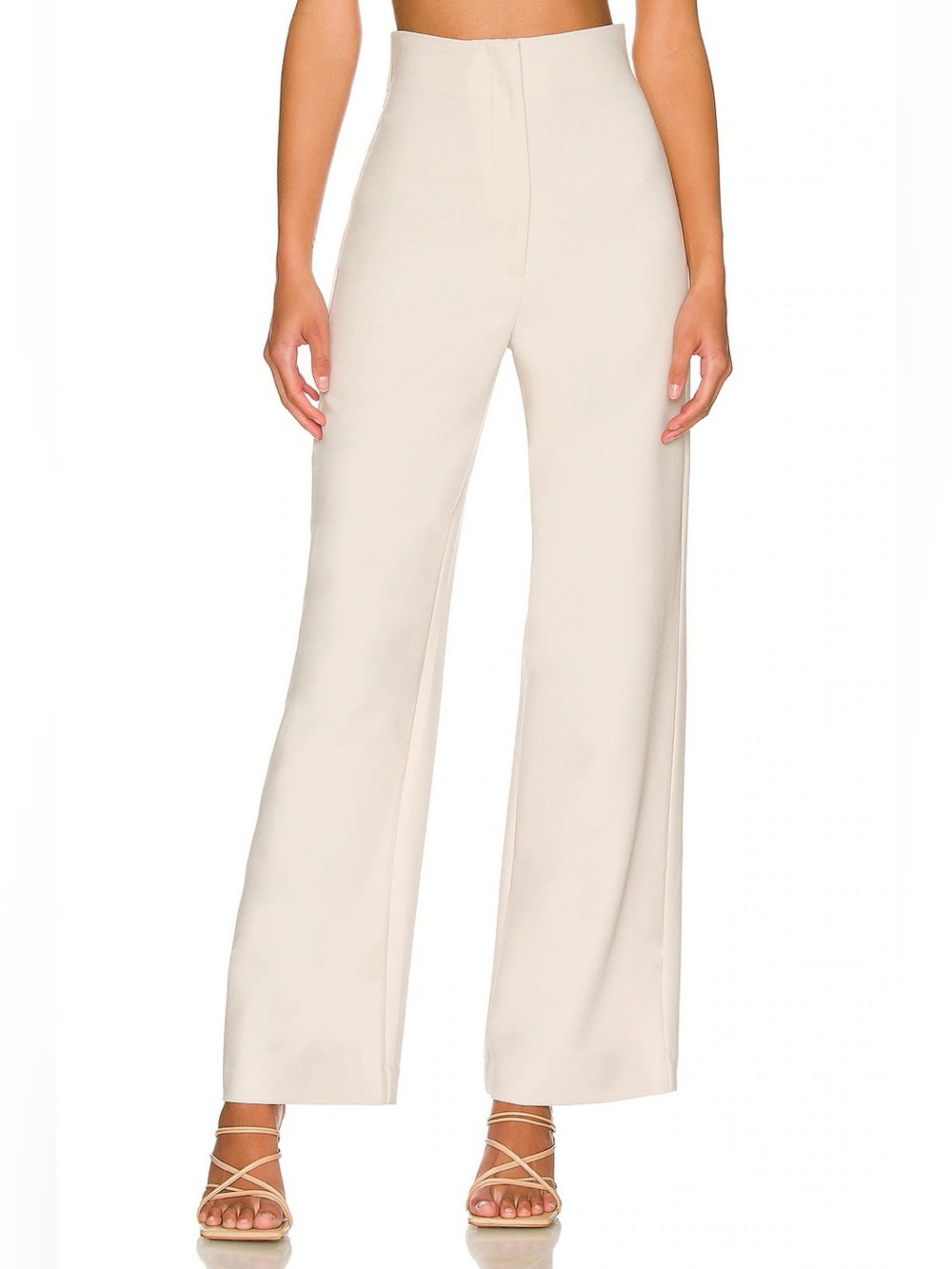 Bardot High-Waist Wide-Leg Anna Pants Quiet Luxury Beige Chic